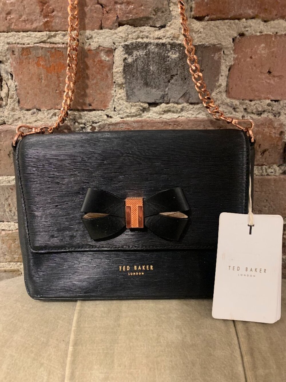 Ted Baker~ NWT!!~ Bow Mini Bark Crossbody (Retail:  $195.)